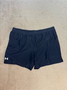 Under Armour Black MENS Athletic Shorts with Logo